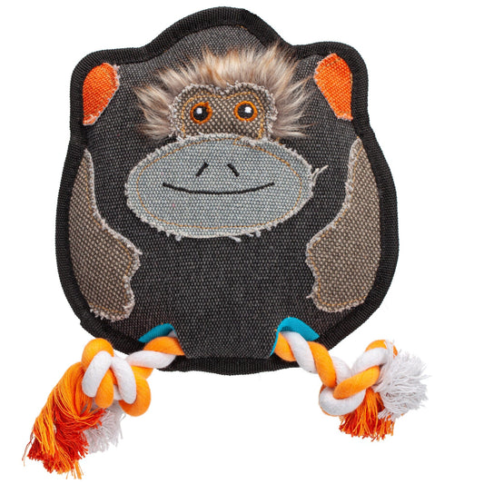 8" Nature Monkey Animal Squeaky Toy - Southlake Paws