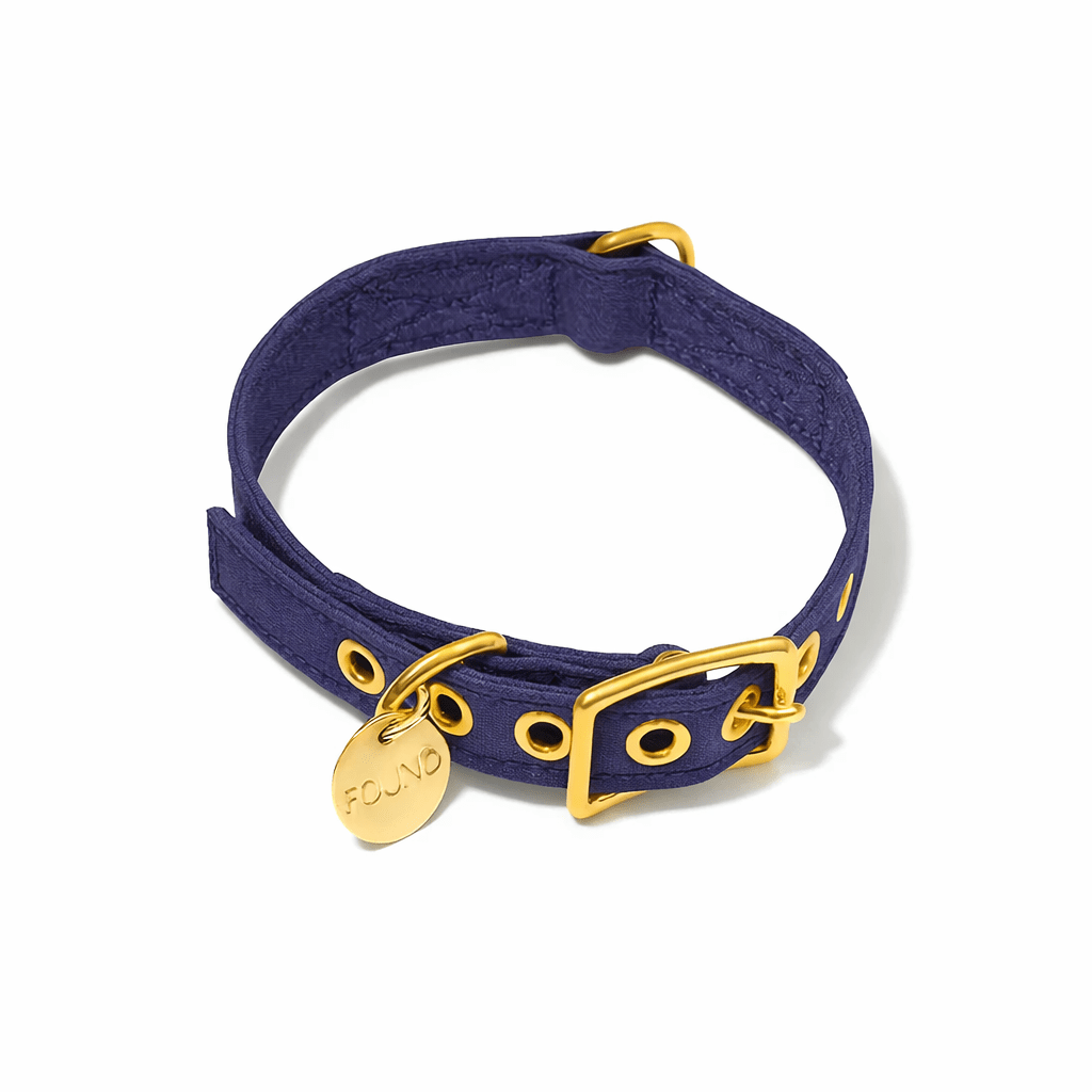 Dog Collars Premium Navy Cotton Canvas Cat & Dog Collar