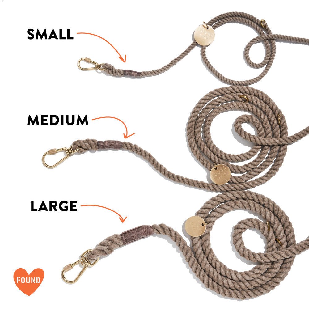 Shop Leashes Premium Navy Cotton Rope Dog Leash by Found My Animal | Bolt Snaps, Adjustable