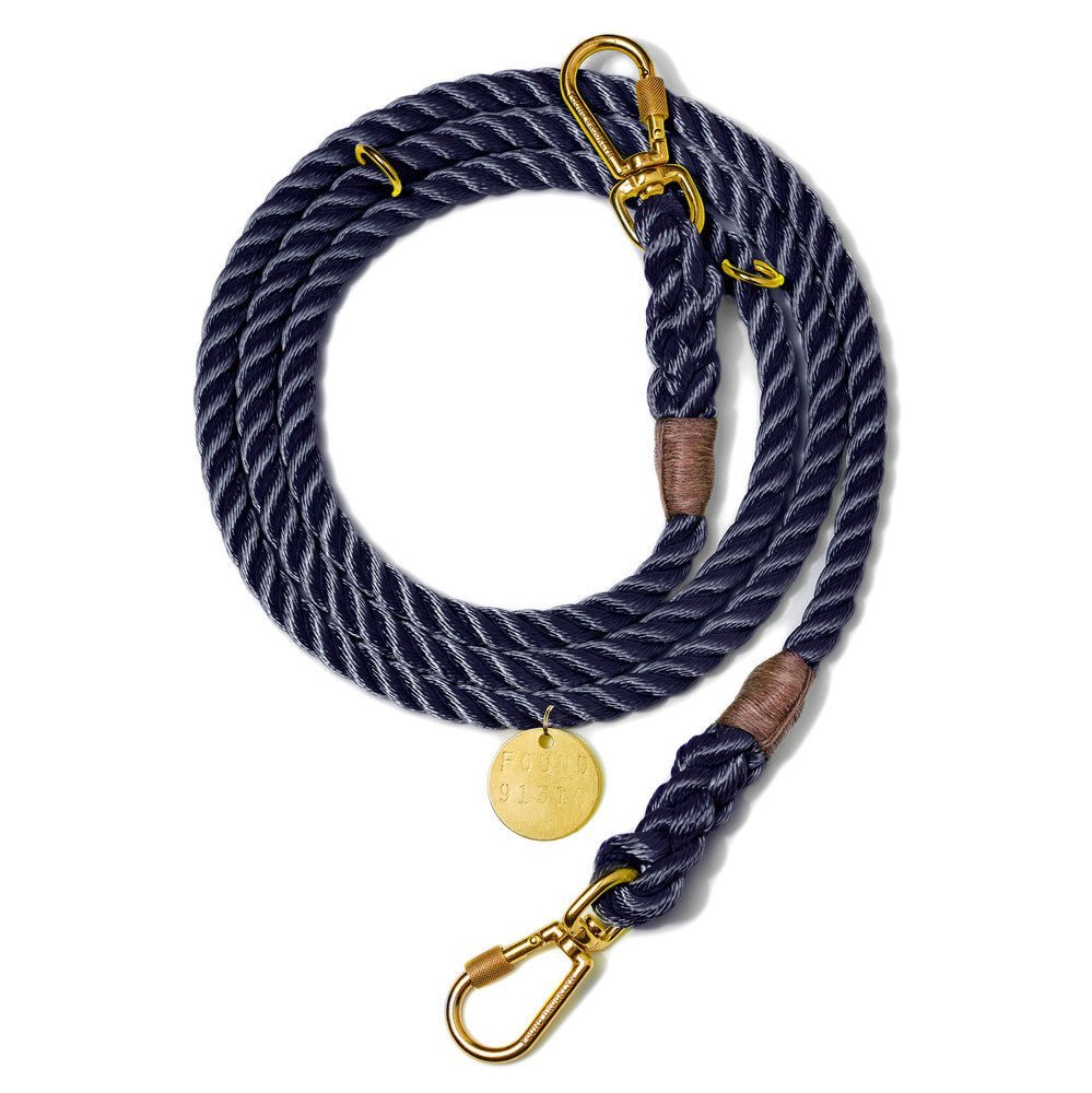 Shop Leashes Premium Navy Rope Dog Leash, Adjustable & Handcrafted - Found My Animal