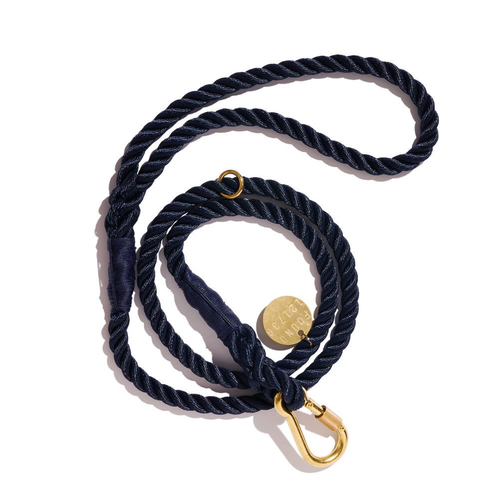 Standard 5ft Leads Premium Navy Rope Leash, Standard