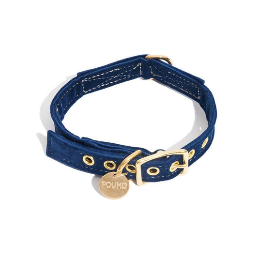 Dog Collars Premium Navy Washable Velvet Cat & Dog Collar