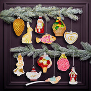 Kurt Adler 2.75-Inch-4-Inch Noble Gems Wedding Ornament Set of 12