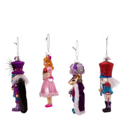 Kurt Adler 5-Inch Noble Gem Glass Nutcracker Suite Ornaments 4 Piece Set