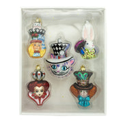 Kurt Adler 4.5-5-Inch Noble Gems Glass Alice Characters Ornaments