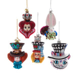 Kurt Adler 4.5-5-Inch Noble Gems Glass Alice Characters Ornaments