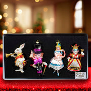 Kurt Adler 5-5.5-Inch Noble Gems Glass Wonderland Gift Set, 4-Piece Set