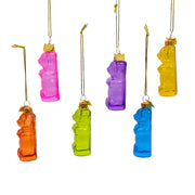 Kurt Adler Noble Gems Glass Gummy Bear Ornaments 6-Piece Set