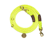 Neon Yellow Rope Dog Leash by Found My Animal | Bolt Snaps, Adjustable