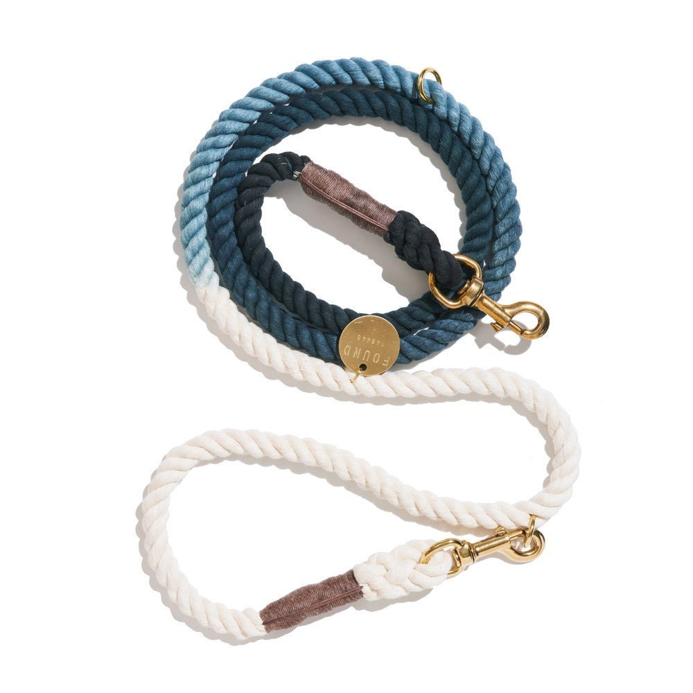 Shop Leashes Premium New! Marine Green Cotton Rope Dog Leash by Found My Animal | Bolt Snaps, Adjustable