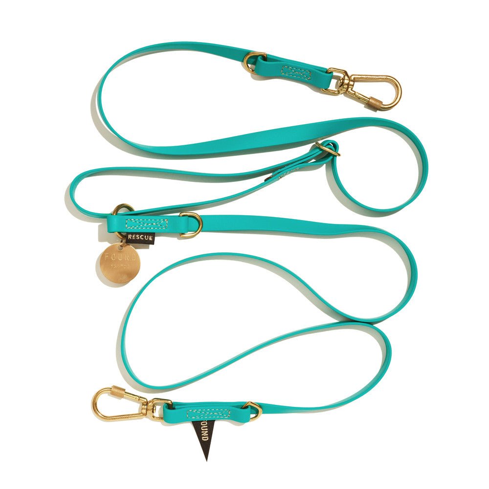 Shop Leashes Premium New! Water-Resistant Adjustable 7ft Leash, Aqua | Found My Animal
