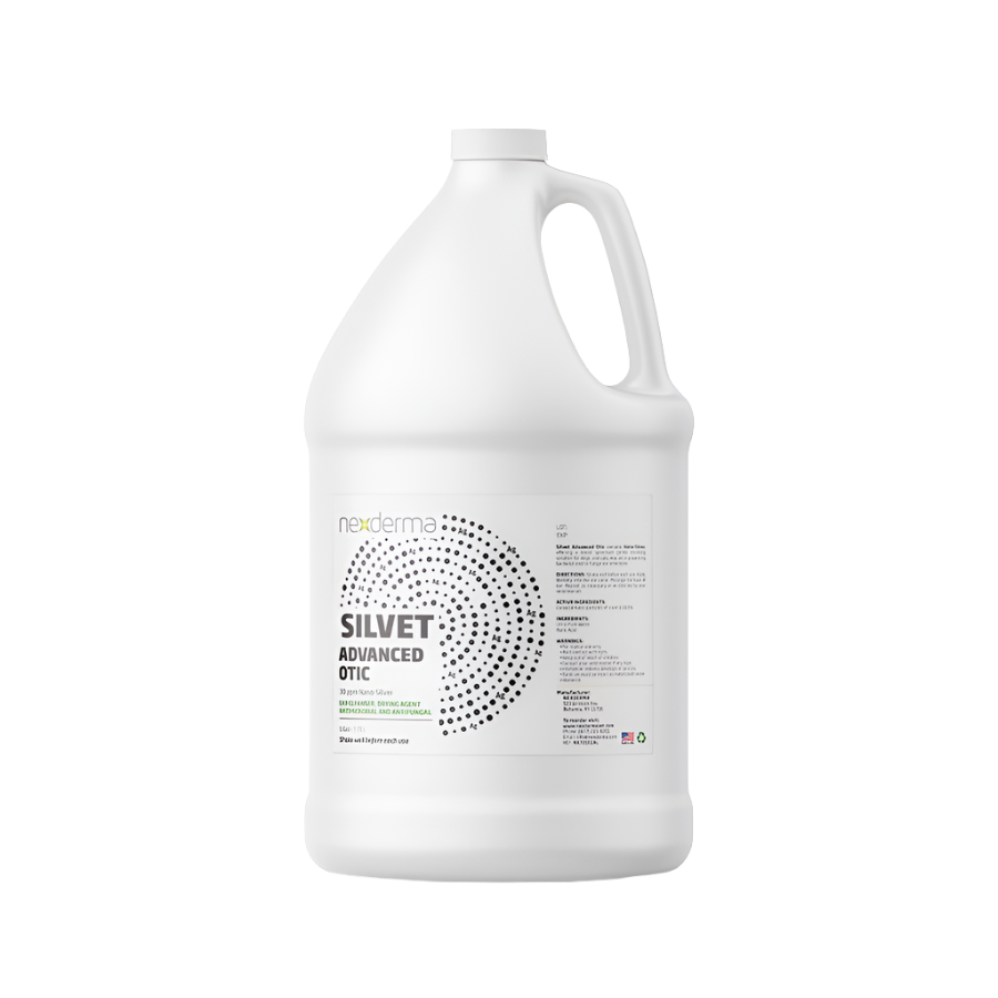 Silvet Advanced Otic Ear Cleaner Gallon by Nexderma professional dog grooming tool Southlake Paws