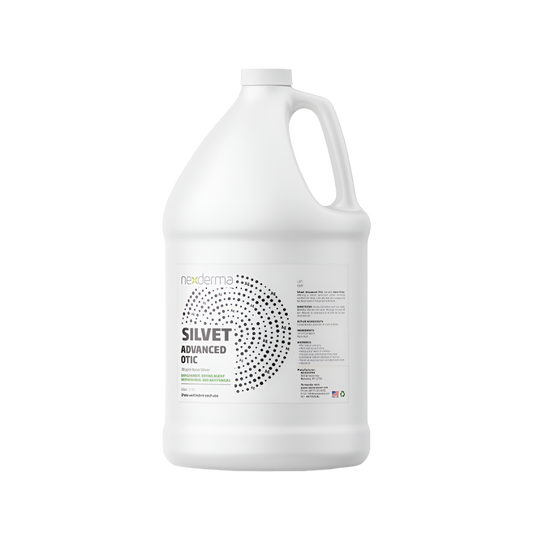 Silvet Advanced Otic Ear Cleaner Gallon by Nexderma professional dog grooming tool Southlake Paws