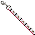 Dog Leash - California Flag Repeat/Black