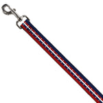 Dog Leash - Americana Stripe w/Stars Blue/Red/White