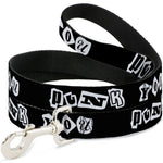 Dog Leash - Punk You Black/White