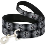 Dog Leash - King Skull Blocks/Rays Grays