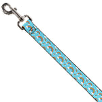 Dog Leash - Rainbows Scattered Blue