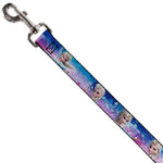 Dog Leash - Elsa the Snow Queen Poses/Castle & Snowy Mountains Blue-Pink Fade
