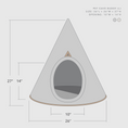 Load image into Gallery viewer, Nooee Pet Cave Buddy (L) –Gray
