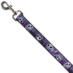 Dog Leash - Jack Expressions/Ghosts in Cemetery Purples/Grays/White