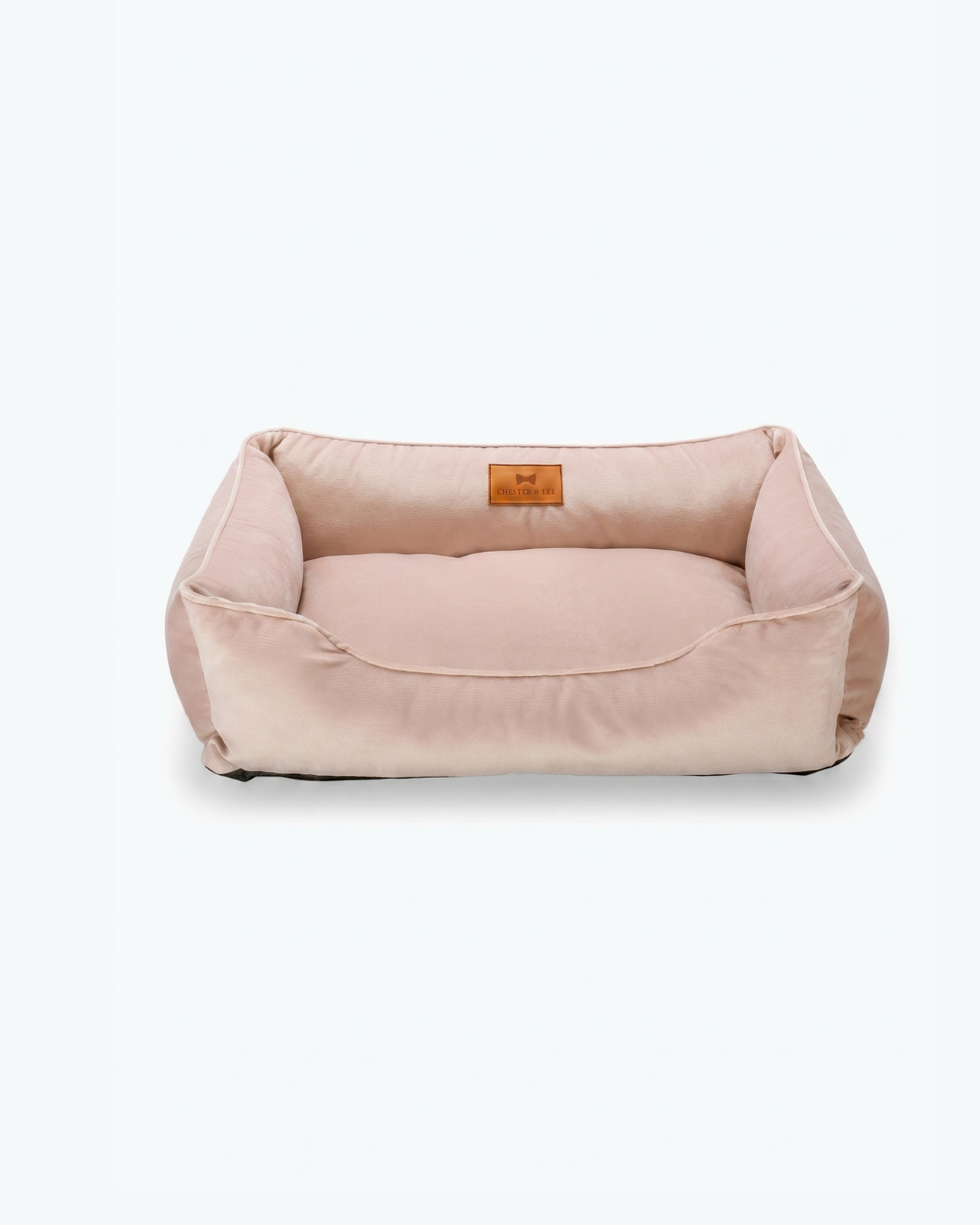 Chester & Lee | Vibrant Velvet Sleeper Dog Bed Nude Pink