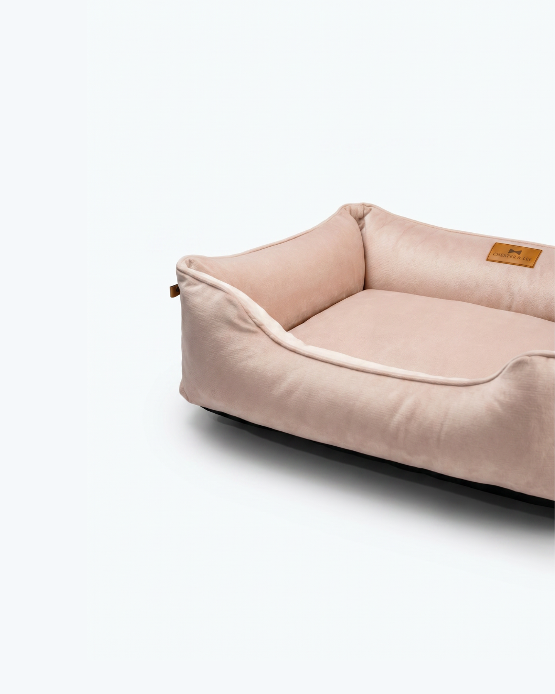 Chester & Lee | Vibrant Velvet Sleeper Dog Bed Nude Pink