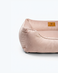 Load image into Gallery viewer, Chester & Lee | Vibrant Velvet Sleeper Dog Bed Nude Pink
