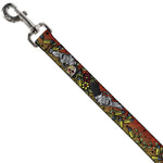 Dog Leash - Born to Raise Hell CLOSE-UP Red