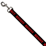 Dog Leash - RESIST Stencil Black/Red