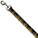 Dog Leash - Flames Black/Yellow/Orange