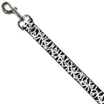 Dog Leash - Peace Black/White