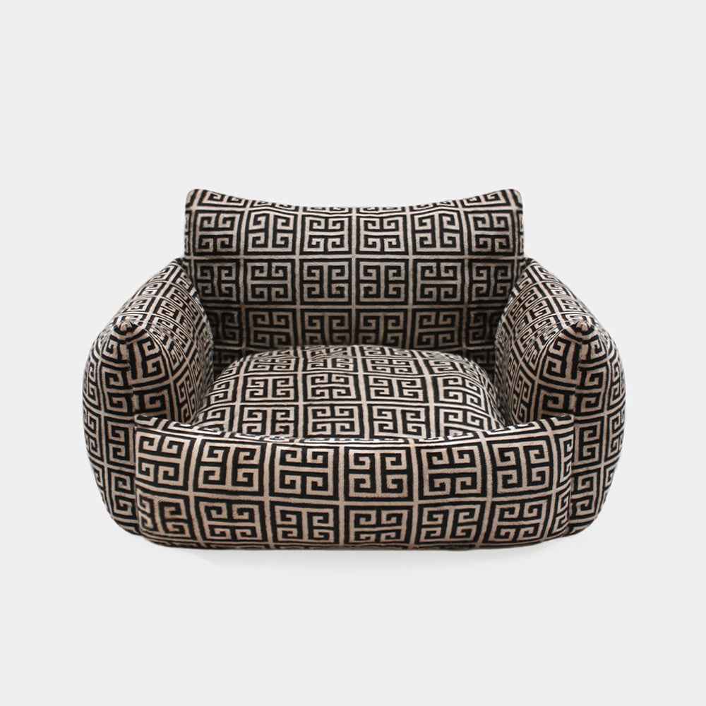 Obsidian Dog Sofa Silk Handmade Handmade in the USA Bed - Luxury Dog Bed from Southlake Paws