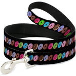 Dog Leash - Sprinkle Donuts Black/Multi Color