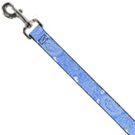 Dog Leash - Bandana/Skulls Baby Blue/White