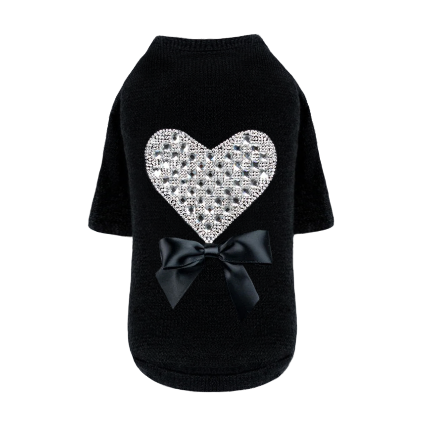 Oh My Heart Sweater Satin Handmade Sweaters - Designer Dog Clothes from Southlake Paws