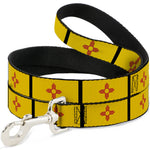 Dog Leash - New Mexico Flag/Black