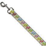 Dog Leash - Flip Flops2 Aqua/Multi Color