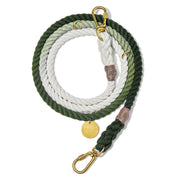 Olive Ombre Cotton Rope Dog Leash, Adjustable - Found My Animal
