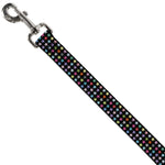 Dog Leash - Mini Stars Black/Multi Color