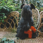 Orange cotton dog gift toy