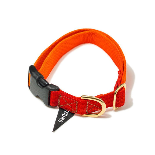 Dog Collars Premium Orange To Magenta Cotton Dog Collar, Standard
