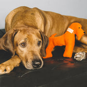 Orange cotton dog gift toy