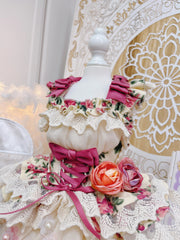 High quality Rosé Blossom Couture Dog Dress & Hat Set 