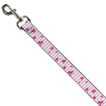 Dog Leash - Sketch Stars w/Stripes Pink/White/Fuchsia