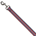 Dog Leash - Americana Stripe w/Mini Stars Blue/Red/White
