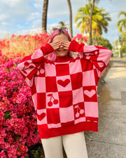 Oversized Human Knitted Love Sweater