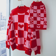 Oversized Human Knitted Love Sweater