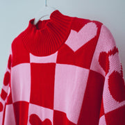 Oversized Human Knitted Love Sweater