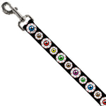 Dog Leash - Eyeballs Black/Multi Color